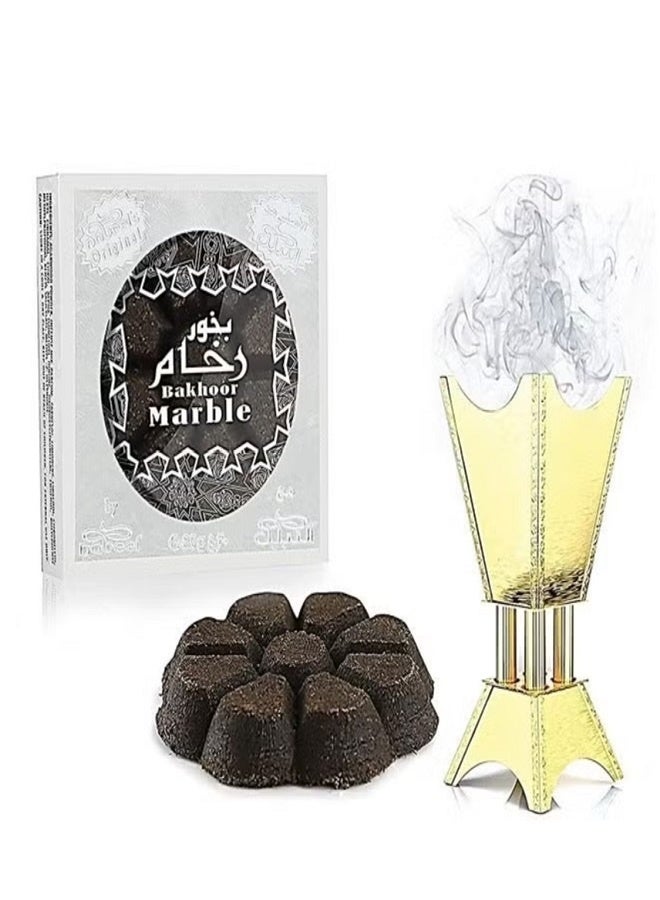 Nabeel Bakhoor Marble 30 GMS Luxury Arabic Incense with Deep Oudh Aroma for a Royal Home Ambience - Image 2